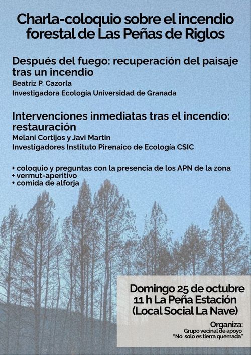 Charla-Coloquio sobre el incendio forestal de las Peñas de Riglos