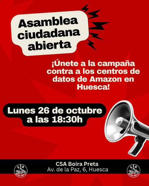 3ª Asamblea ciudadana contra los centros de datos