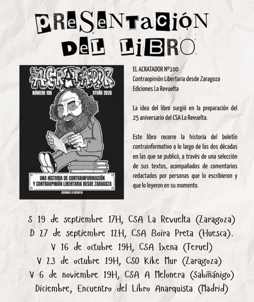 Presentación del libro "El Acratador"