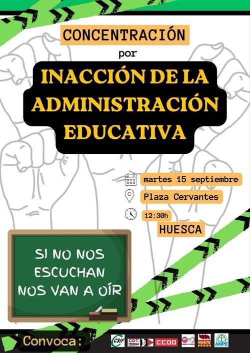 Concentración por la Inacción de la Administración Educativa